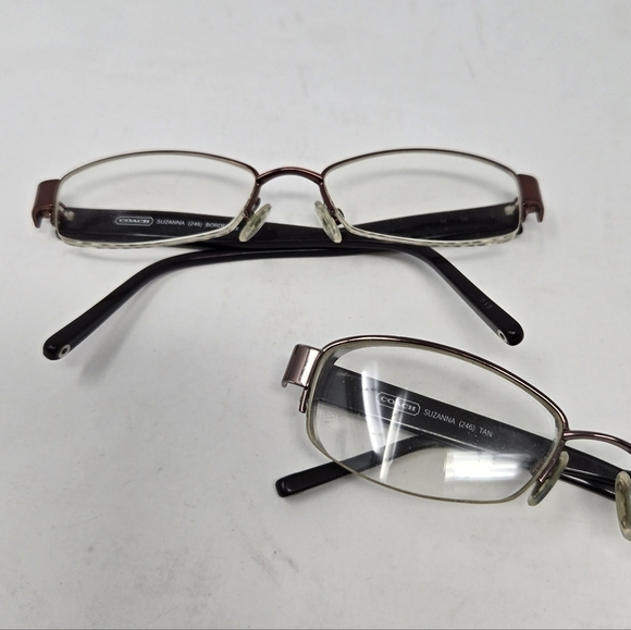 COACH EYEGLASSES SET OF 2 SUZANNA 246 STYLE TAN & BORDEAUX CLASSIC CC  50-17-135 main image 13